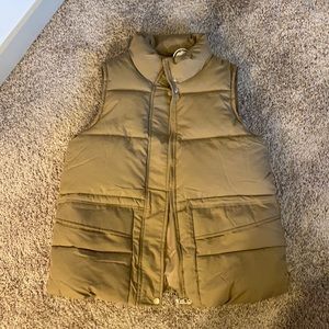 Sculpthouse Tan Puffer Vest